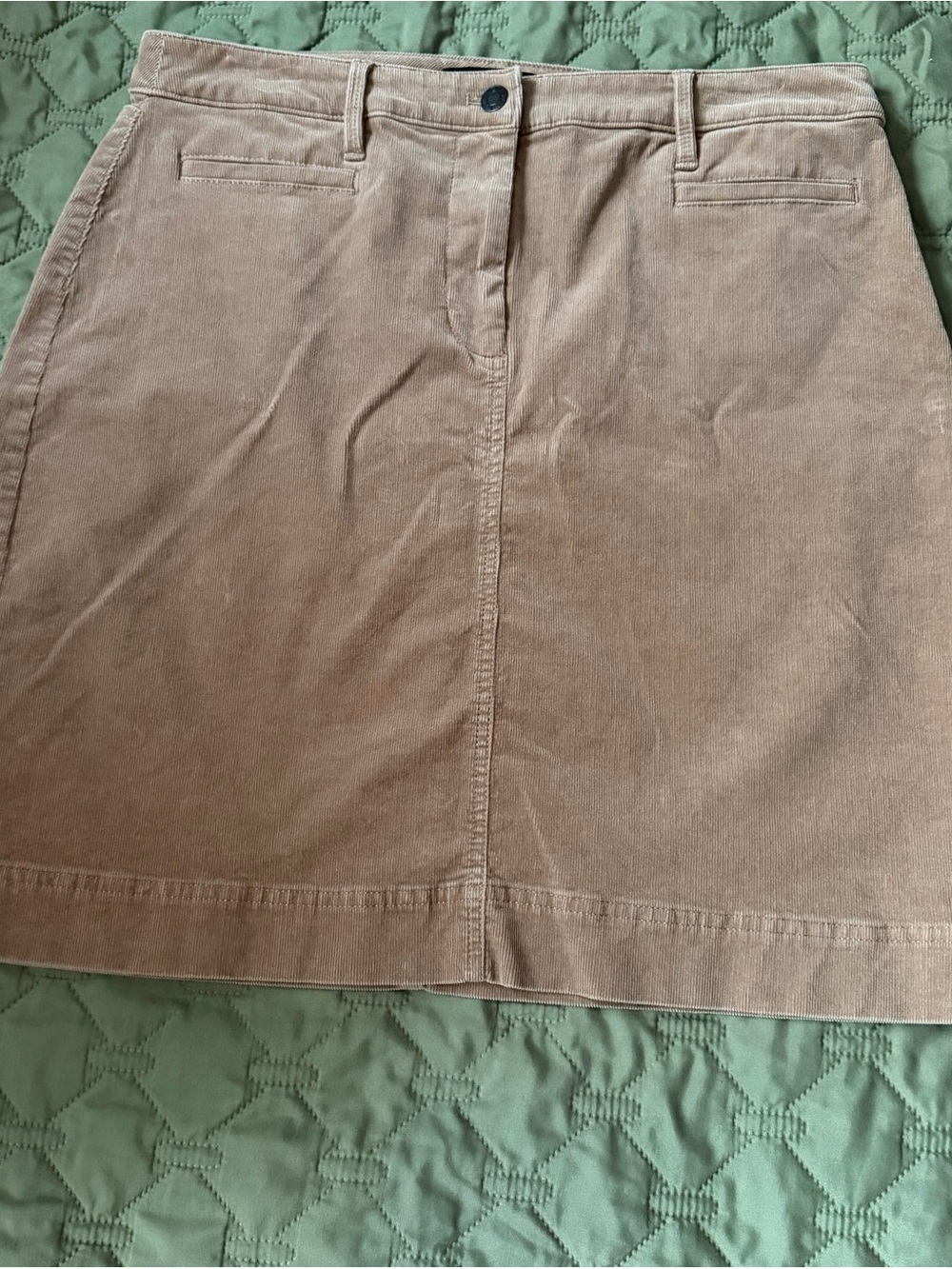 Talbots Light Brown Corduroy A-Line Skirt